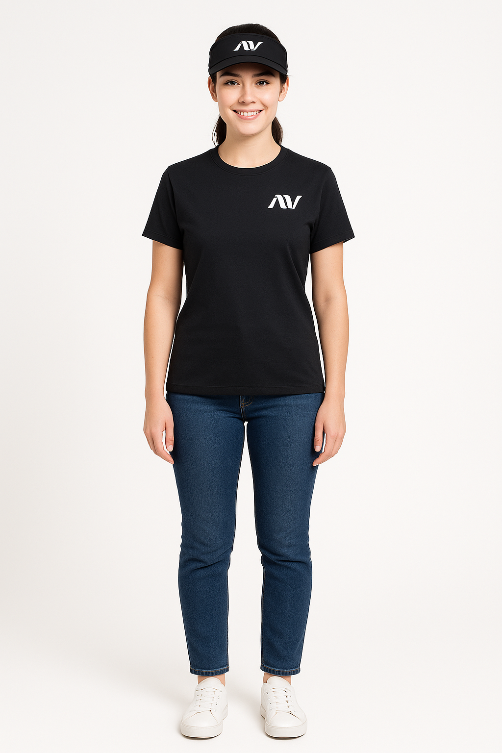 polo tela jersey algodon 20/1 y visera personalizado con logo ATV